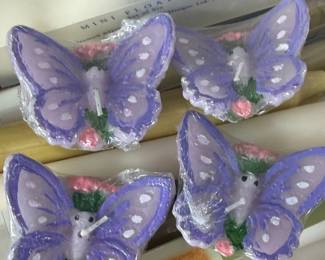 Assorted Decorative Butterfly and Taper Candle Collection