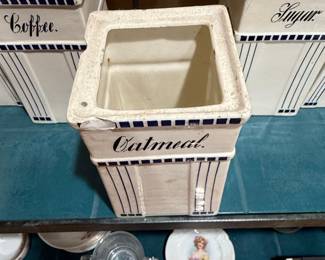 Basel "Oatmeal" Ceramic Kitchen Canister