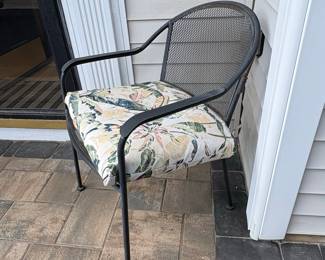 Wrought Iron Mesh Patio Armchair
