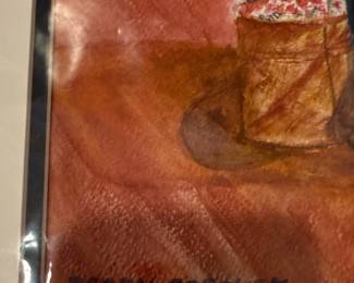 Watercolor Painting: Drying Fruit Apres Wyeth