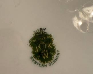 J.K.W. Western Germany Napoleon Porcelain Plate