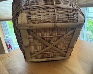 Woven Wicker Laundry Basket