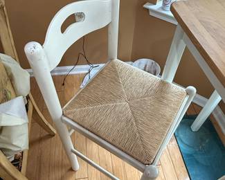 Farmhouse Style Counter Height Breakfast Table and Two Chairs