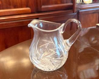 Vintage Pinwheel Cut Crystal Creamer
