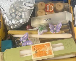 Assorted Decorative Butterfly and Taper Candle Collection