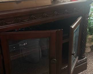 Dark Wood Media Console