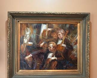 Oil Painting of Musicians