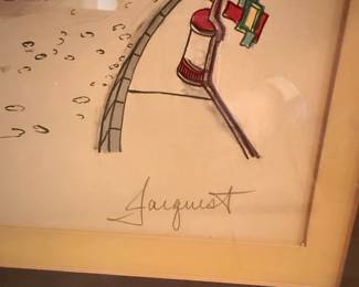 Jacquest (Tom Wood) Signed Numbered French Village Lithograph