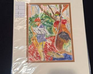 Barry Garelick Jazz Trio Watercolor Painting