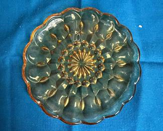 Glass Tray with Scalloped Edge