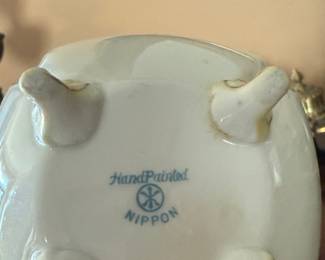 Nippon Hand Painted Footed Hair Receiver