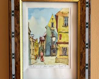 Watercolor Painting of Prague Praha Stare Mesto