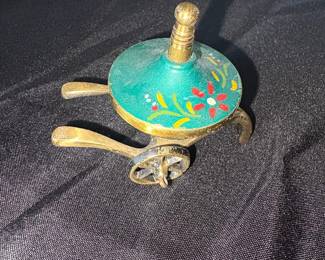 Vintage Metal Rickshaw Trinket Box
