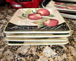 Certified International Susan Winget Apple Square Salad Plates