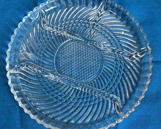 Dominion Glass Canada Swirl Divided Relish Tray