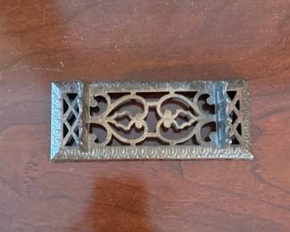 Vintage Ornate Cast Iron Letter Rack/Vent Cover