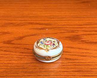 France Floral Porcelain Trinket Box