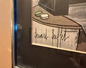 Bernard Buffet Lithograph - Still Life with Backgammon