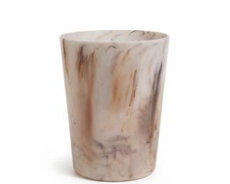 LaBoutique Marbled Lucite Wastebasket