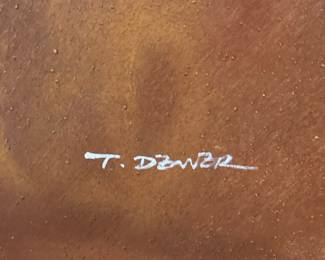 T. Denzer Signed Nude Oil Painting