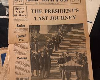 Collection of Vintage John F. Kennedy Political Memorabilia and Newspapers