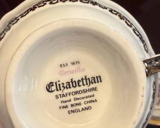 Elizabethan Staffordshire Versailles Yellow and Gold Teacup and Saucer