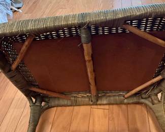 Wicker Two-Tier Accent Table