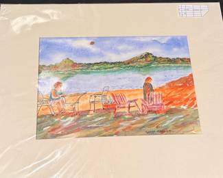 Barry Garlick Watercolor Painting 'Summer Lake'