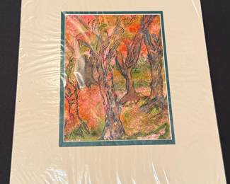 Barry Garelick Original Mixed Media Forest Scene