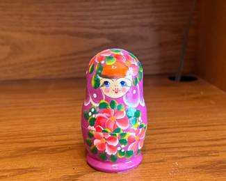 Hand-Painted Floral Matryoshka Nesting Doll