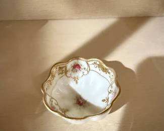 Hand Painted Nippon Porcelain Footed Candy Dish