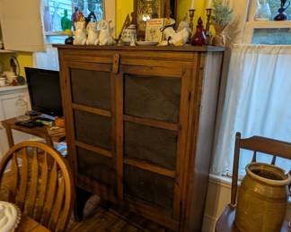 Antique tin / wood pie safe 