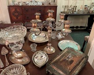 Vintage silver plate candle sticks 