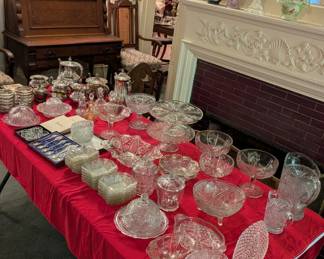 Vintage glass/ silver plate items