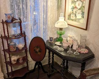 Antique side tables/ shelf