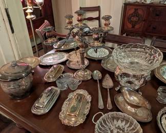 Vintage silver plate items