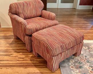 Matching armchairs (pair) with single matching ottoman...