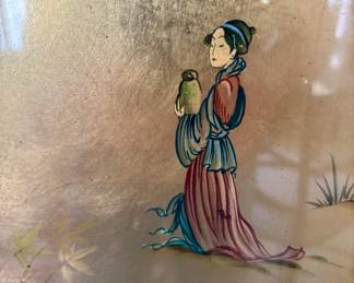 Large vintage gold leaf Chinoiserie panels by LaBarge (detail)...
