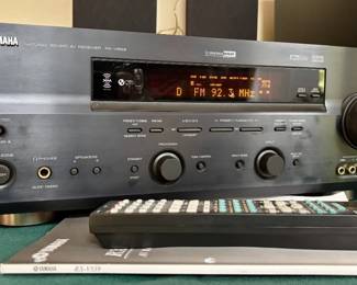Yamaha receiver and speakers by Definitive (sold separately)...