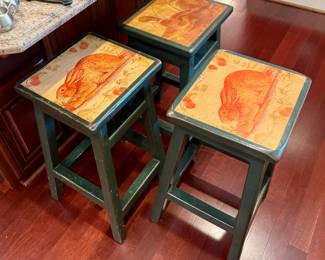 Trio of bar stools...