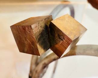 Large natural pyrite crystal cluster...