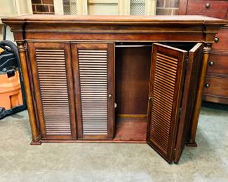 Two piece entertainment/storage cabinet (together approximately 8ft) detail...