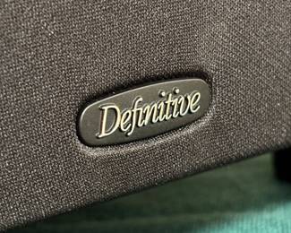 Yamaha receiver and speakers by Definitive (sold separately) detail...
