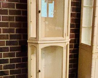 Four shelf (glass) lighted corner curio cabinet...