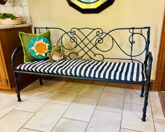 Iron garden bench...