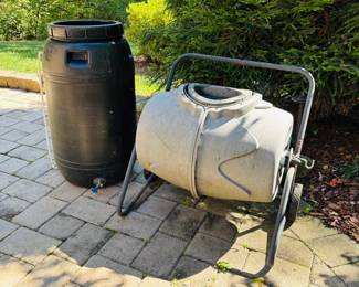 Water butt and compost tumbler...