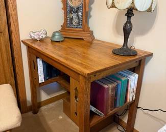 Amazing antique desk with side shelves 