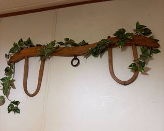Antique wooden single tree yolk
