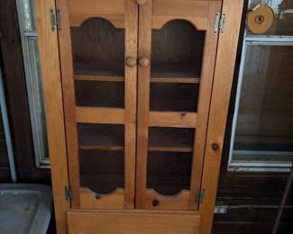 Rustic wooden display cupboard