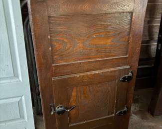 Antique wooden icebox